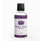 Violet musk geurolie in een heldere fles voor geurolie violet musk geur